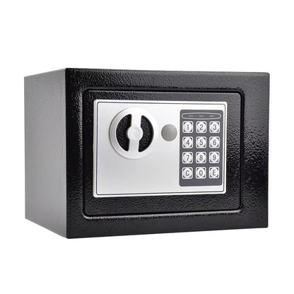 Fireproof Home Security Safe Box with Digital Keypad, Small Money Safe with Internal Sensor Light, Emergency Keys & Fireproof Bag
