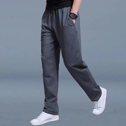 Men's Cotton Blend Sweatpants with Deep Pockets and Drawstring
