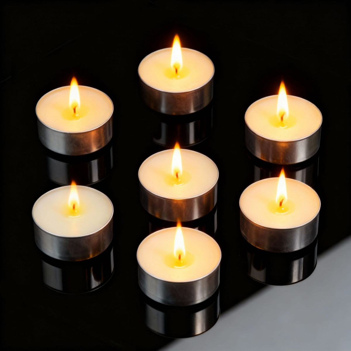 100 Pack Unscented Tealight Candles, White Smokeless, 6 to 7 Hour Long Burn for Weddings, Parties & Home