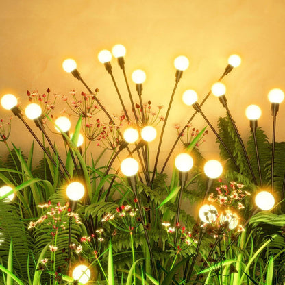 4 Pack Solar Halloween Lights, 40 LED Green Outdoor Lights for Yard, Garden and Party Decor