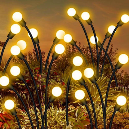 4 Pack Solar Halloween Lights, 40 LED Green Outdoor Lights for Yard, Garden and Party Decor