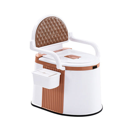 Outdoor and Indoor Portable Toilet for Adults and Elderly, Foldable Travel Camping Commode Chair