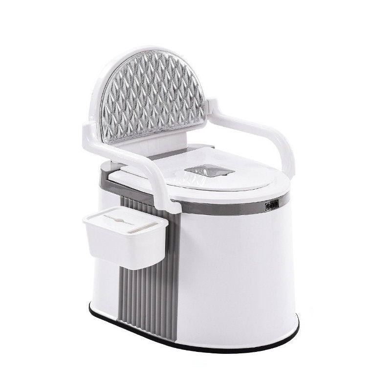 Outdoor and Indoor Portable Toilet for Adults and Elderly, Foldable Travel Camping Commode Chair