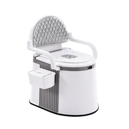 Outdoor and Indoor Portable Toilet for Adults and Elderly, Foldable Travel Camping Commode Chair