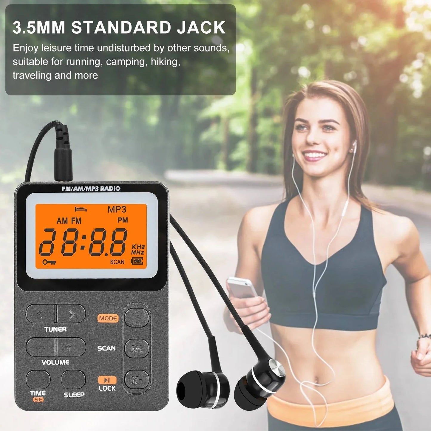 Pocket AM FM Radio with Best Reception, Battery Operated Portable Radio for Home, Travel and Emergency Use