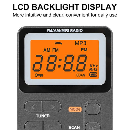 Pocket AM FM Radio with Best Reception, Battery Operated Portable Radio for Home, Travel and Emergency Use