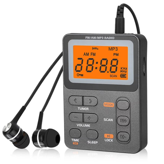 Pocket AM FM Radio with Best Reception, Battery Operated Portable Radio for Home, Travel and Emergency Use