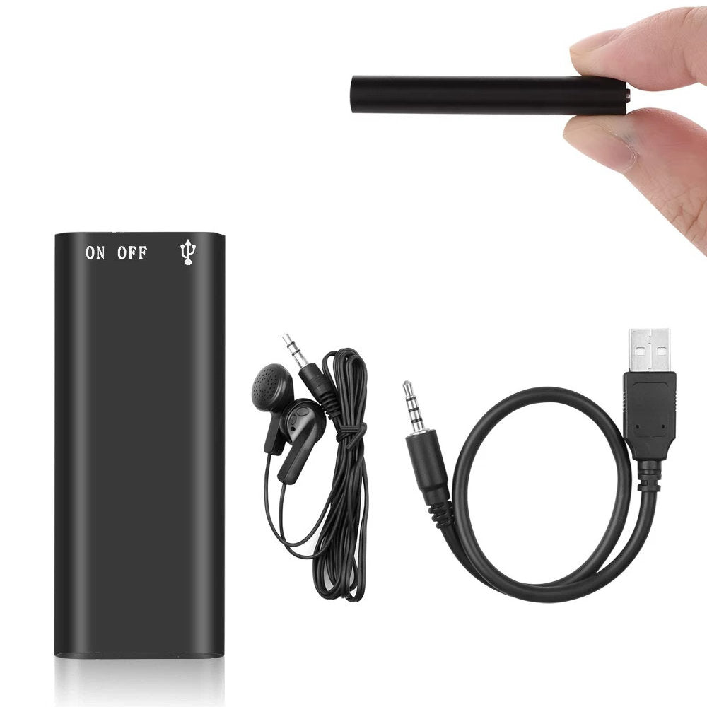 96 Hour Digital Voice Recorder, Mini Voice Activated Audio Recorder with MP3 Playback