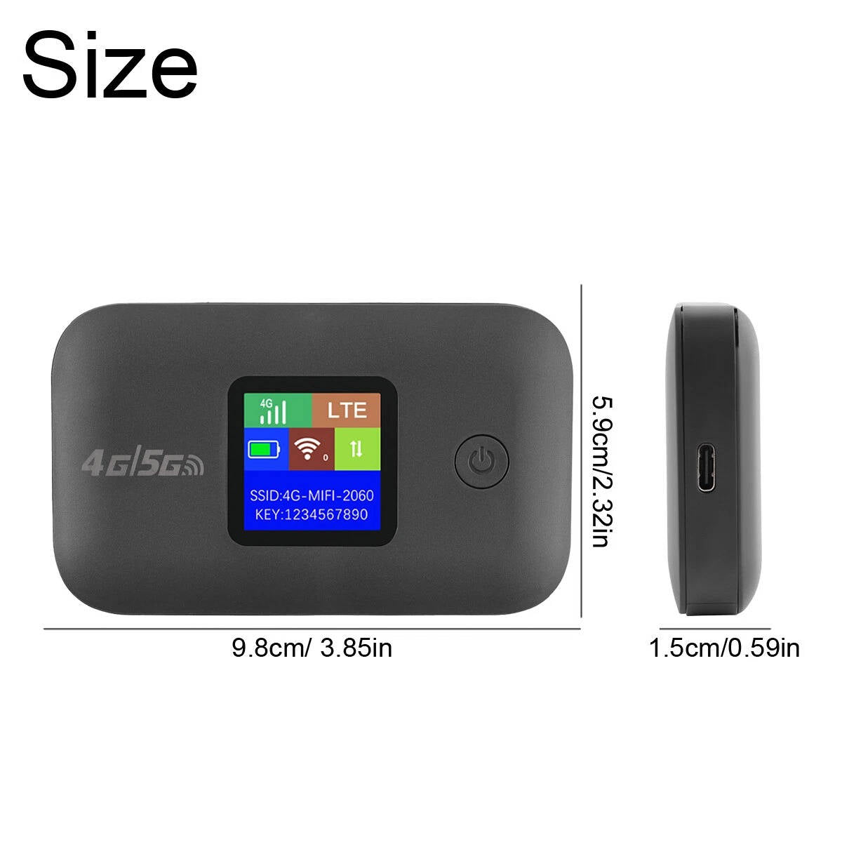 Unlocked 5G 4G Mobile WiFi Hotspot, Portable MiFi Modem, 150Mbps Wireless Router