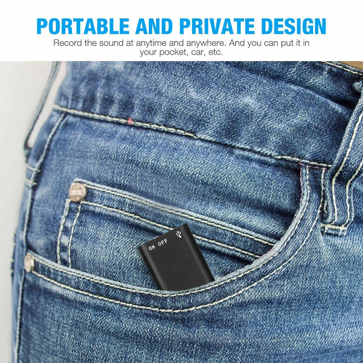 96 Hour Digital Voice Recorder, Mini Voice Activated Audio Recorder with MP3 Playback