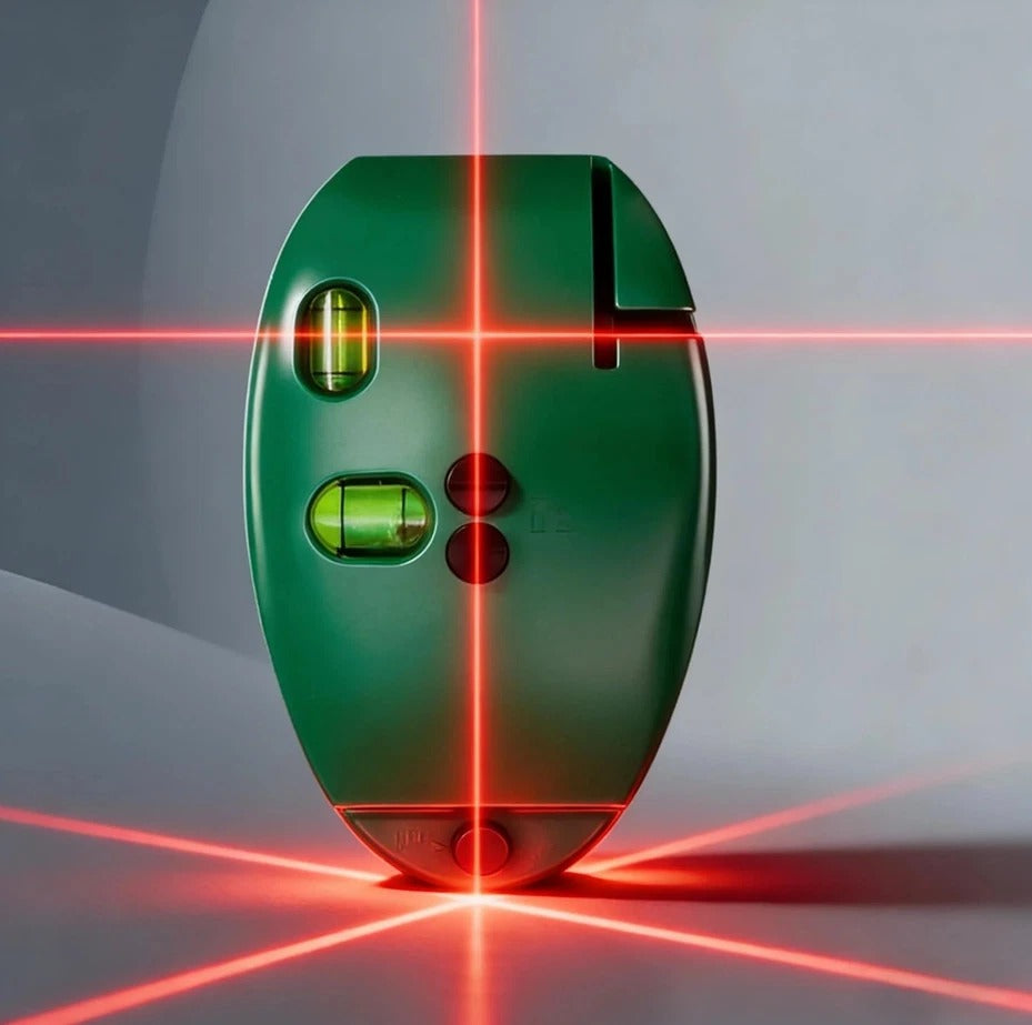 90 Degree Electronic Laser Level, Red and Green Light Self Leveling Parallel Line Tool for Construction and Portable Use