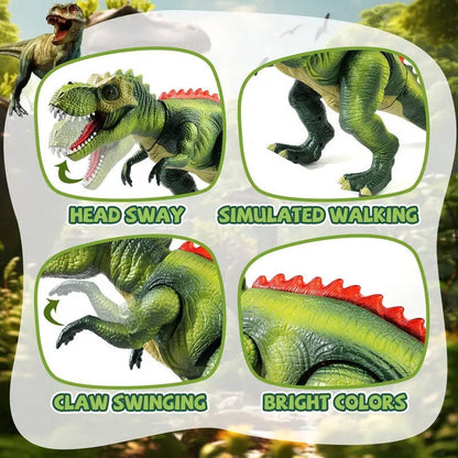 Remote Control T Rex Dinosaur Toy with Mist Spray & Roaring Sounds, Large Rc Dino with Led Lights