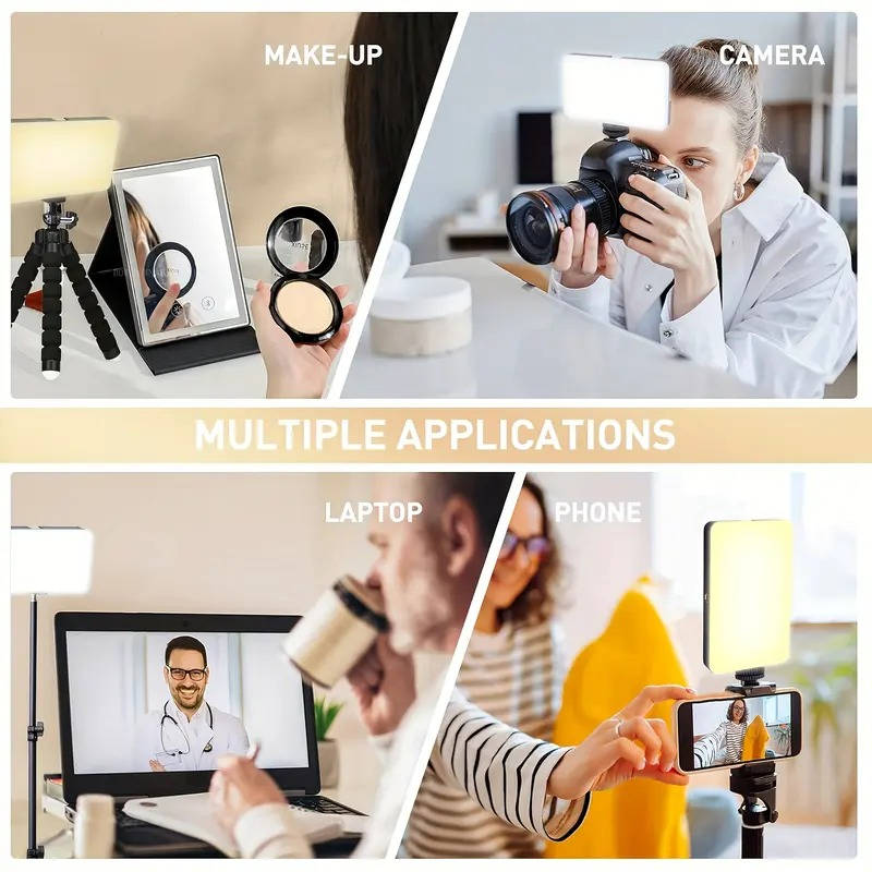 Video Conference Fill Light, Portable Selfie Ring Light, 3 Light Modes for Phone, iPhone, Webcam & Laptop