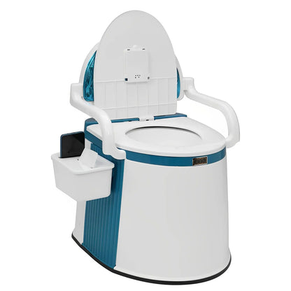 Outdoor and Indoor Portable Toilet for Adults and Elderly, Foldable Travel Camping Commode Chair