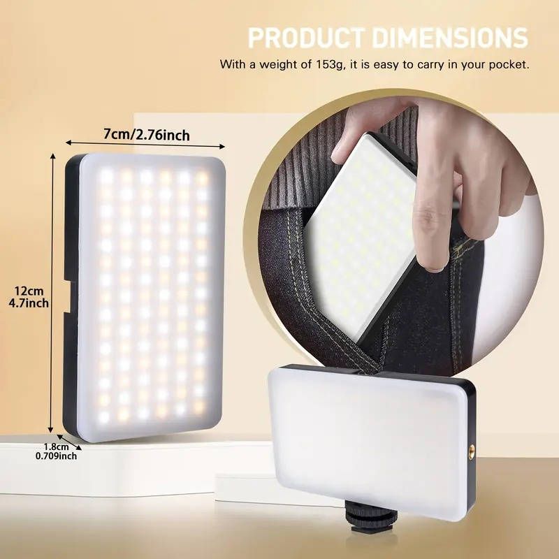 Video Conference Fill Light, Portable Selfie Ring Light, 3 Light Modes for Phone, iPhone, Webcam & Laptop