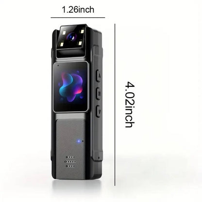 Compact 1080P HD Body Camera with 180° Rotatable Lens, Portable Wearable Video Recorder with Night Vision, Motion Detection & Wide Angle Recording