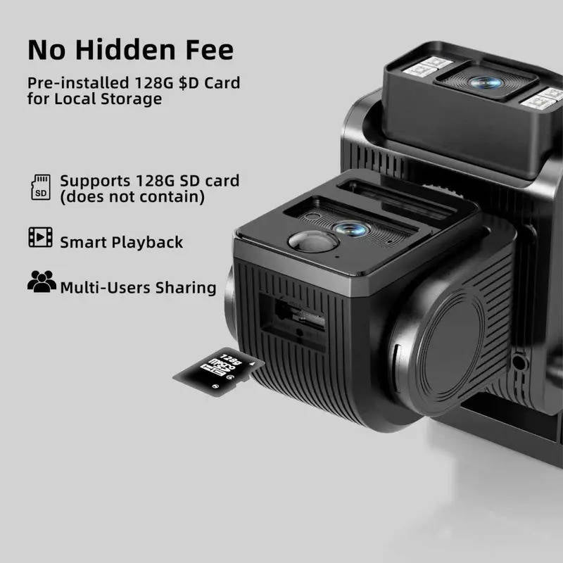 Outdoor Solar CCTV Security Camera with Automatic Tracking, Dual Lens Wireless Security System, 1080P HD, Two Way Audio & IP66 Waterproof