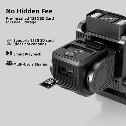 Outdoor Solar CCTV Security Camera with Automatic Tracking, Dual Lens Wireless Security System, 1080P HD, Two Way Audio & IP66 Waterproof