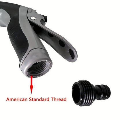 High Pressure Water Hose, Long Handle Garden Hose Nozzle for Car Wash & Household Cleaning, Stainless Steel & Universal 3/4" Fit