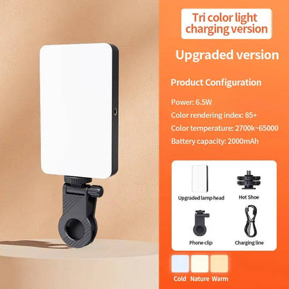 Video Conference Fill Light, Portable Selfie Ring Light, 3 Light Modes for Phone, iPhone, Webcam & Laptop