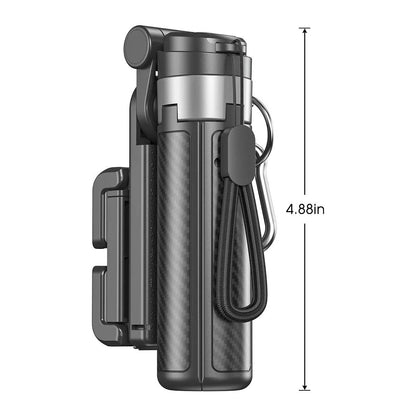 4 in 1 Selfie Stick, 360° Rotating Phone Holder with Wireless Bluetooth Remote, 25 Inch Extendable Tripod