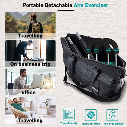Adjustable Arm & Chest Trainer for Men, 60 90Lbs Resistance Workout Equipment, Portable Shoulder & Muscle Strength Training