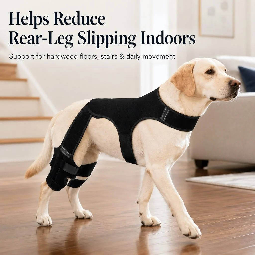 Dog Rear Leg Support Brace, Anti Slip Hind Leg Stability Wrap for Senior Dogs & Recovery Walks