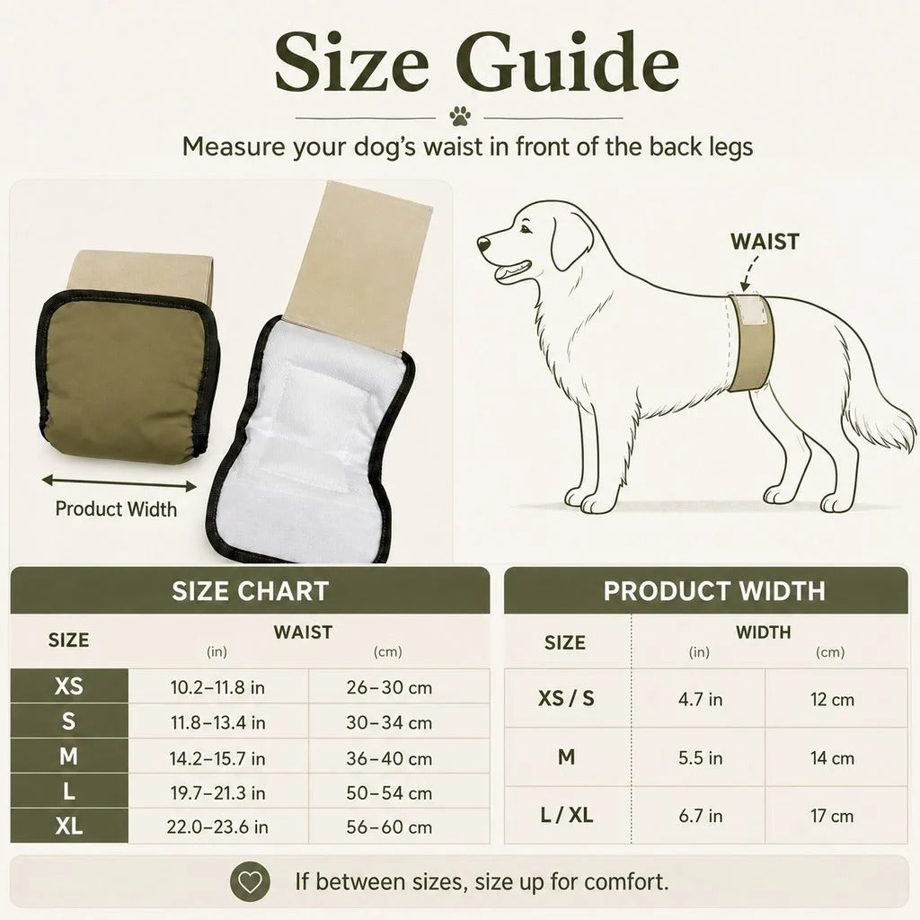 3 Pack Washable Male Dog Belly Bands, Reusable Diaper Wraps for Indoor Marking & Senior Dribbles