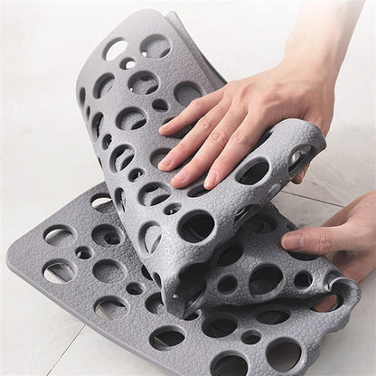 Textured Shower Mat with Antibacterial Treatment and Non-Slip Grip All Vera Mart