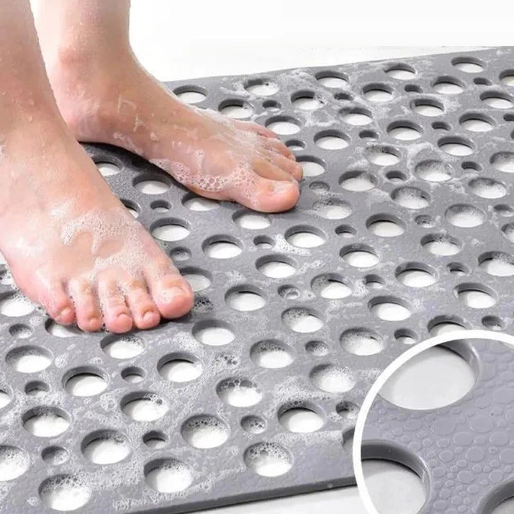 Textured Shower Mat with Antibacterial Treatment and Non-Slip Grip All Vera Mart