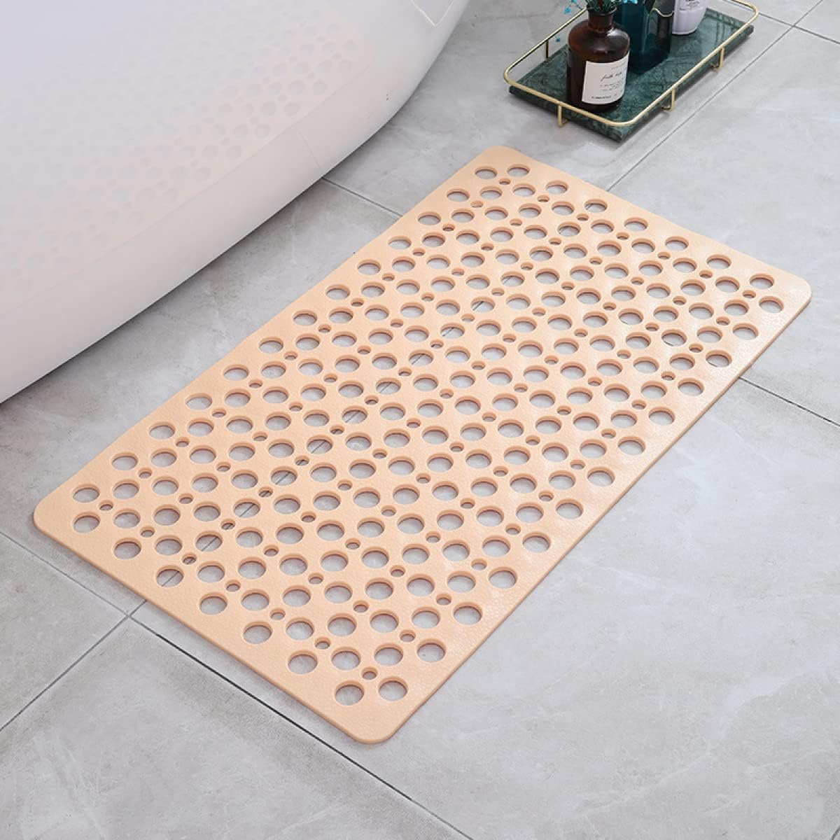 Textured Shower Mat with Antibacterial Treatment and Non-Slip Grip All Vera Mart