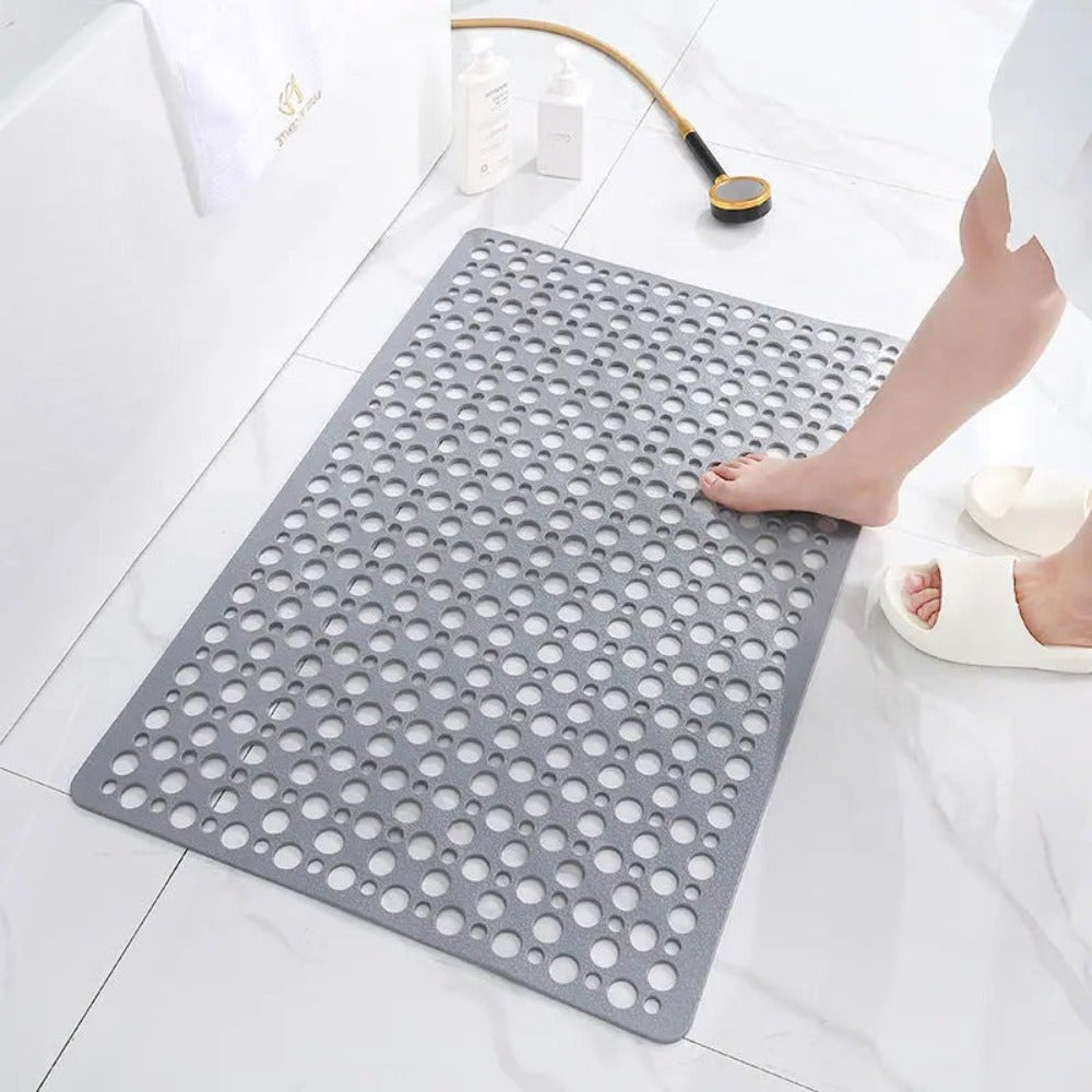 Textured Shower Mat with Antibacterial Treatment and Non-Slip Grip All Vera Mart