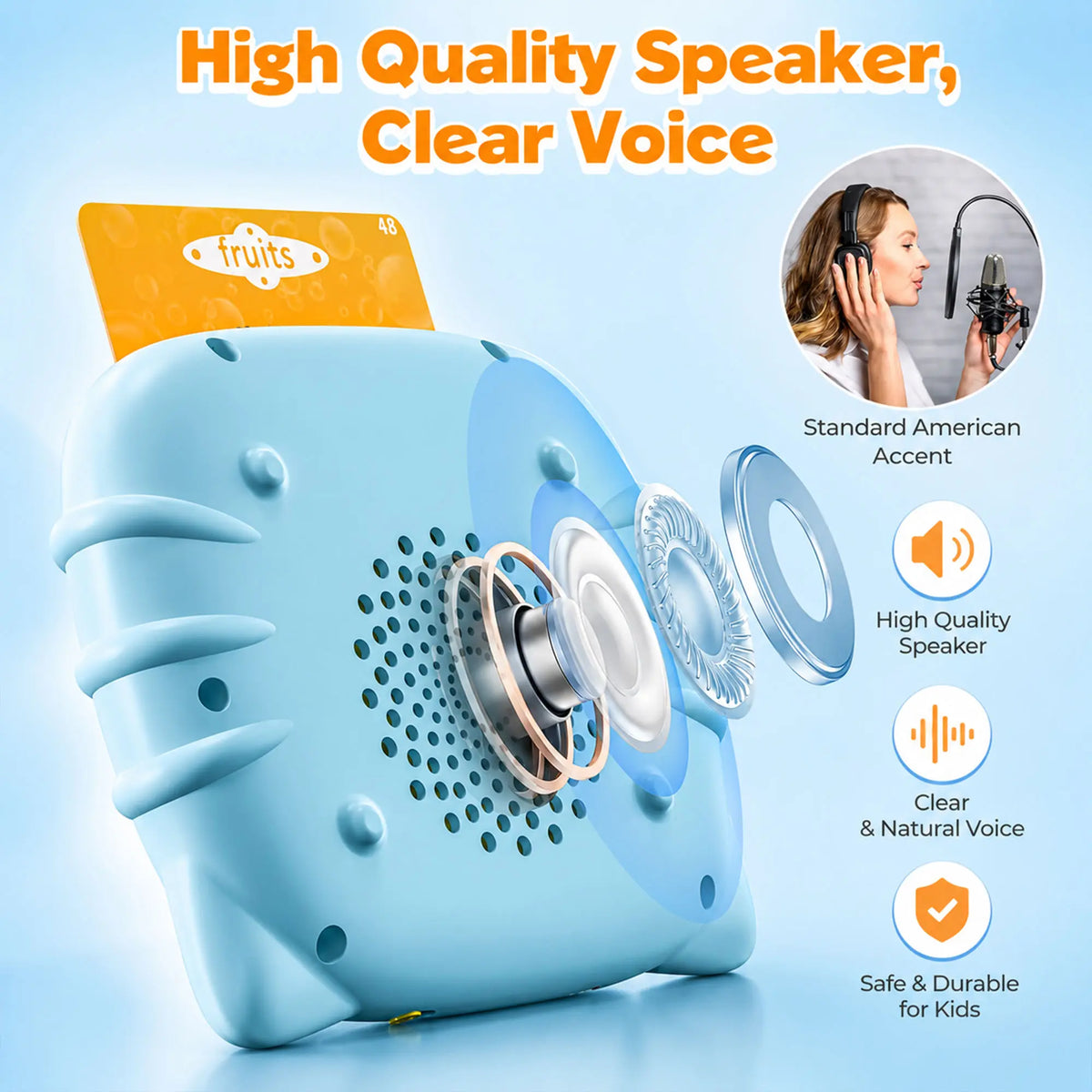 Interactive Talking Cards with Real Voice Pronunciation for Toddlers