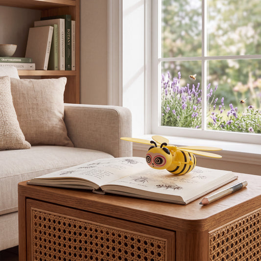 Flying Bee Toy with Motion Sensor and Obstacle Avoidance, LED Lights