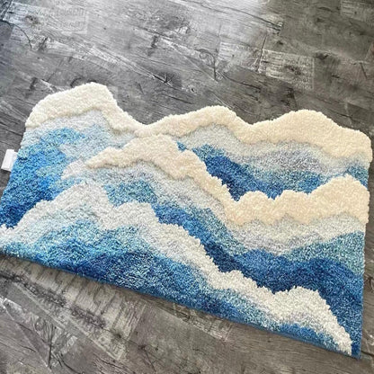 Heart Shaped Floor Rug with Plush Fibers and Grip Backing