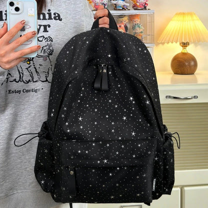 Celestial Print School Backpack with Adjustable Padded Shoulder Support