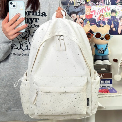 Celestial Print School Backpack with Adjustable Padded Shoulder Support