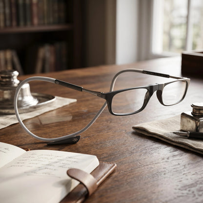 Bifocal Eyeglasses with Magnetic Closure and Hanging Neck Cord