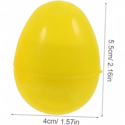 Clear Fillable Plastic Easter Eggs for Crafts and Decorating, Transparent DIY Easter Egg Ornaments for Easter Basket Fillers