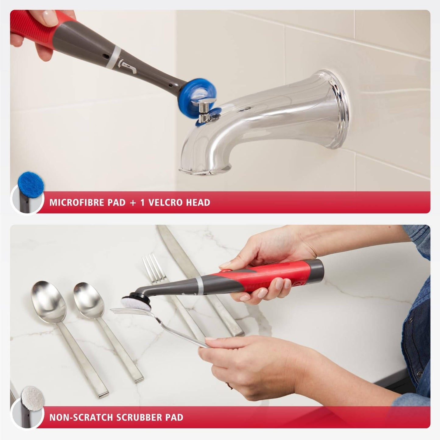 Electric Grout Cleaner Brush, 18 Piece Cordless Scrubber Kit for Tile, Shower, Tub & Bathroom