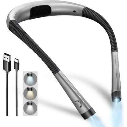 Portable Neck Reading Light, Flexible Design for Bedtime & Hands Free Reading