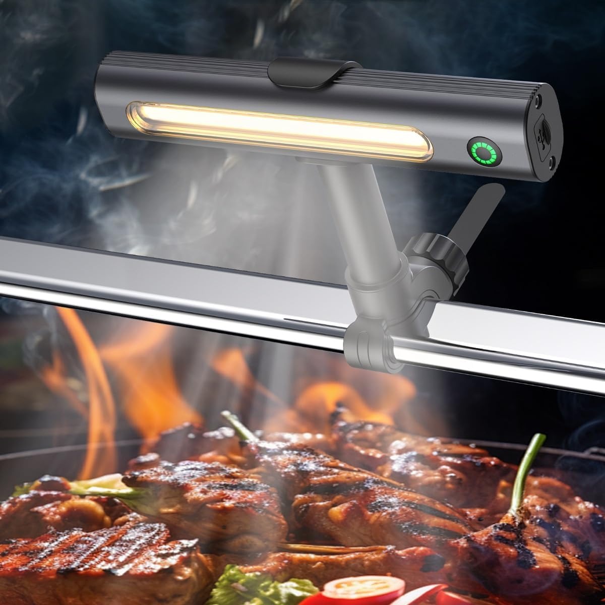 Rechargeable BBQ Grill Light 360 Degree, Magnetic Waterproof USB C Grill Light with 2 Level Brightness for Outdoor Grilling
