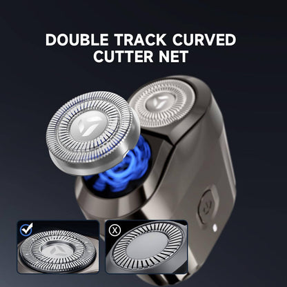 Waterproof Portable Electric Shaver for Men Rotary Razor USB Rechargeable
