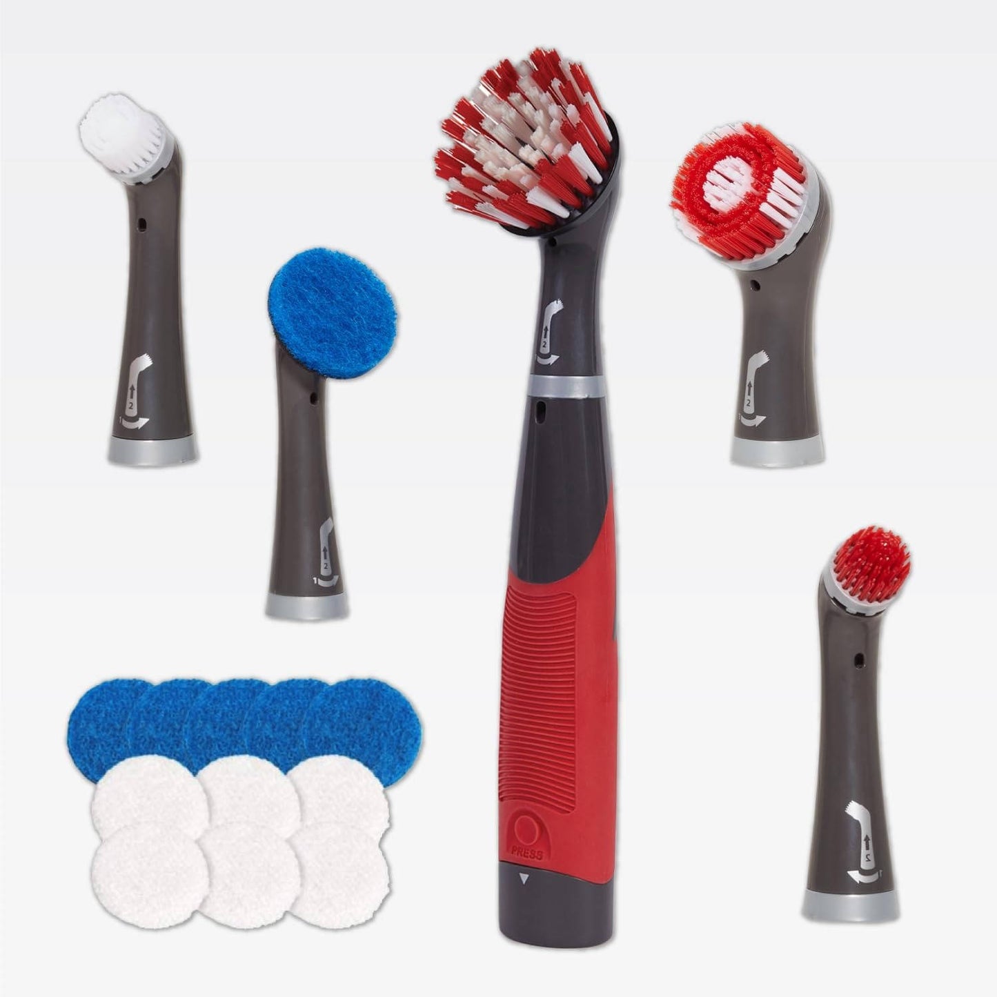 Electric Grout Cleaner Brush, 18 Piece Cordless Scrubber Kit for Tile, Shower, Tub & Bathroom