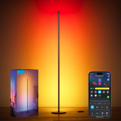 1000lm LED Corner Floor Lamp Compatible with SmartThings, Alexa, and Matter