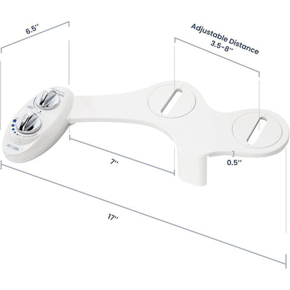 Self Cleaning Non Electric Bidet Attachment, Single Nozzle, Adjustable Water Pressure for Toilet Seat