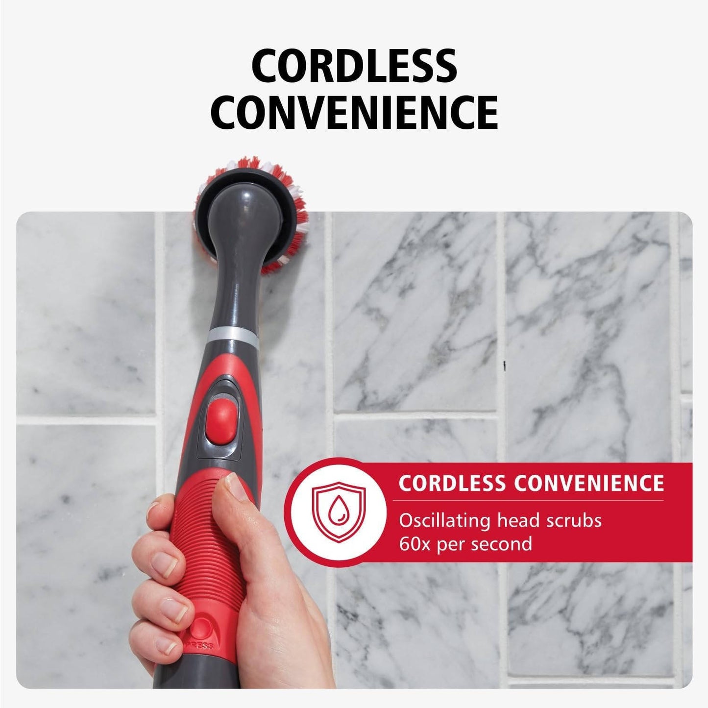 Electric Grout Cleaner Brush, 18 Piece Cordless Scrubber Kit for Tile, Shower, Tub & Bathroom