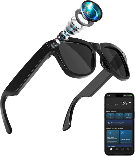 Video Recording Camera Smart Glasses, Bluetooth Call Ai Translation Lens, Vr Headset Sunglasses For Men & Women