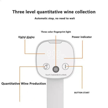 Electric Wine Separator and Aerator, Intelligent Alcohol Dispenser with Fast Air Pump for Bar and Home Use