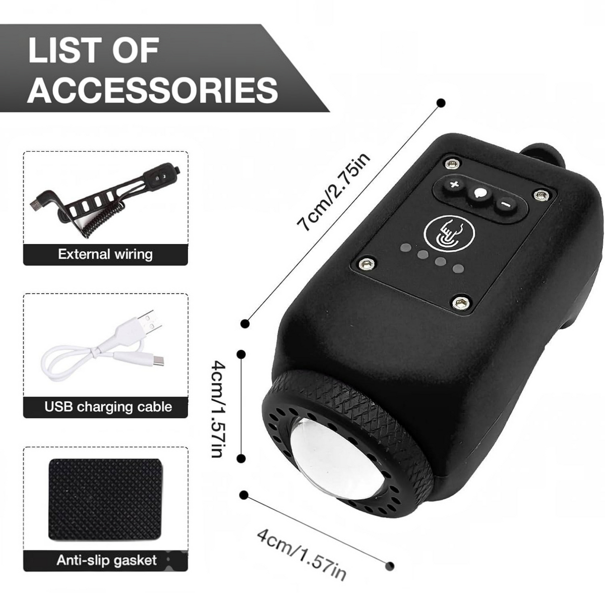 Bike Horn, Bicycle Horn with Large Range Floodlight, IPX5 Waterproof